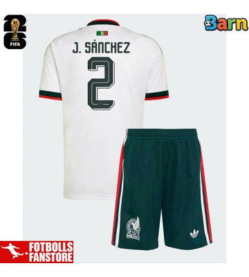 Mexiko Jorge Sanchez #2 Bortatröja Barn VM 2026 Kortärmad (+ Korta byxor)